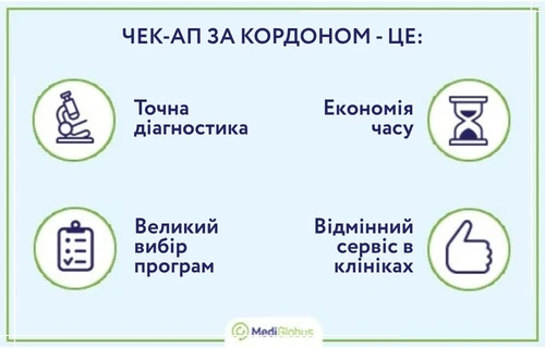 Інфографіка про переваги чекапу за кордоном