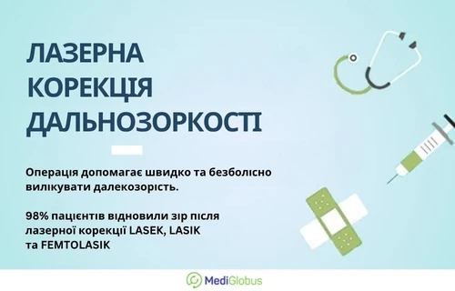 Інфографіка про лазерну корекцію короткозорості