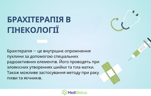 Внутрішня радіотерапія в гінекології Інфографіка: Брахітерапія в гінекології