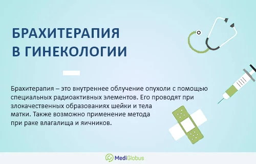 Внутренняя радиотерапия в гинекологии Инфографика: Брахитерапия в гинекологии