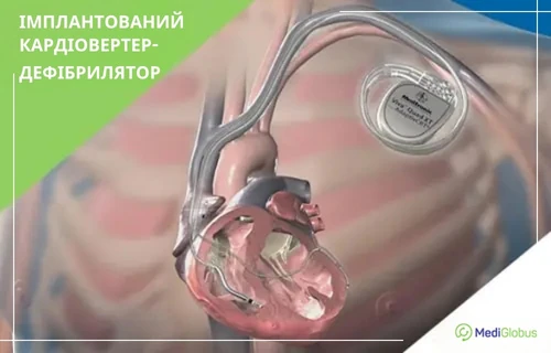 Штучний водій ритму 3D-зображення серця з імплантованим кардіостимулятором