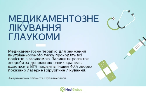 медикаментозне лікування глаукоми Інформація щодо медикаментозного лікування глаукоми