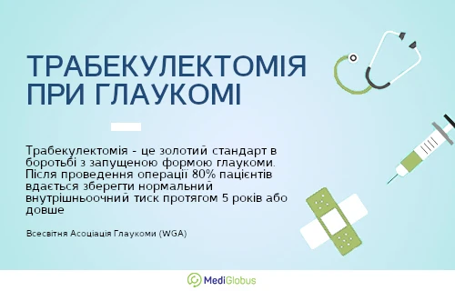 трабекулектомія при глаукомі Інформація про ефективність трабекулектомії